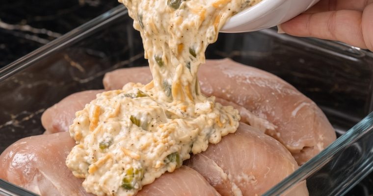 Creamy Green Chile Taco Baked Chicken