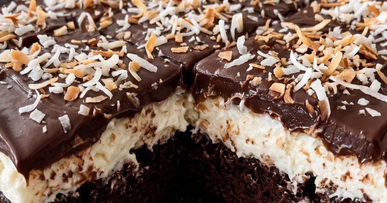 Mounds Poke Cake