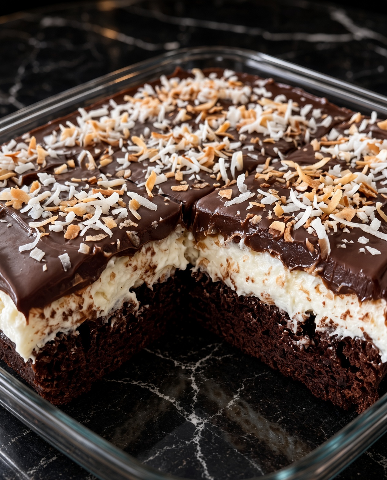 Mounds Poke Cake