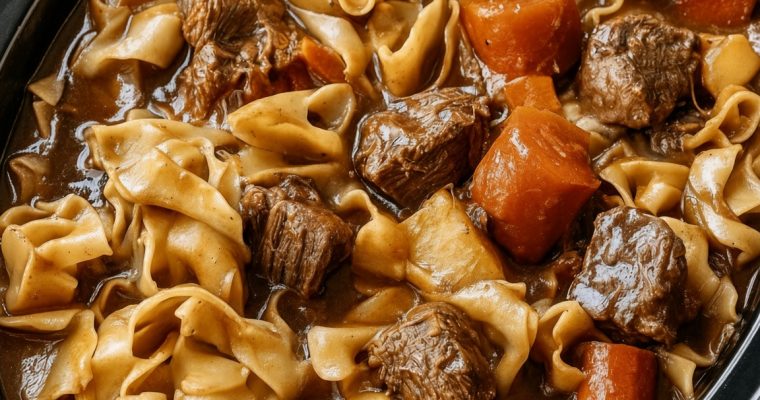 3 Ingredient Beef Stew Noodles