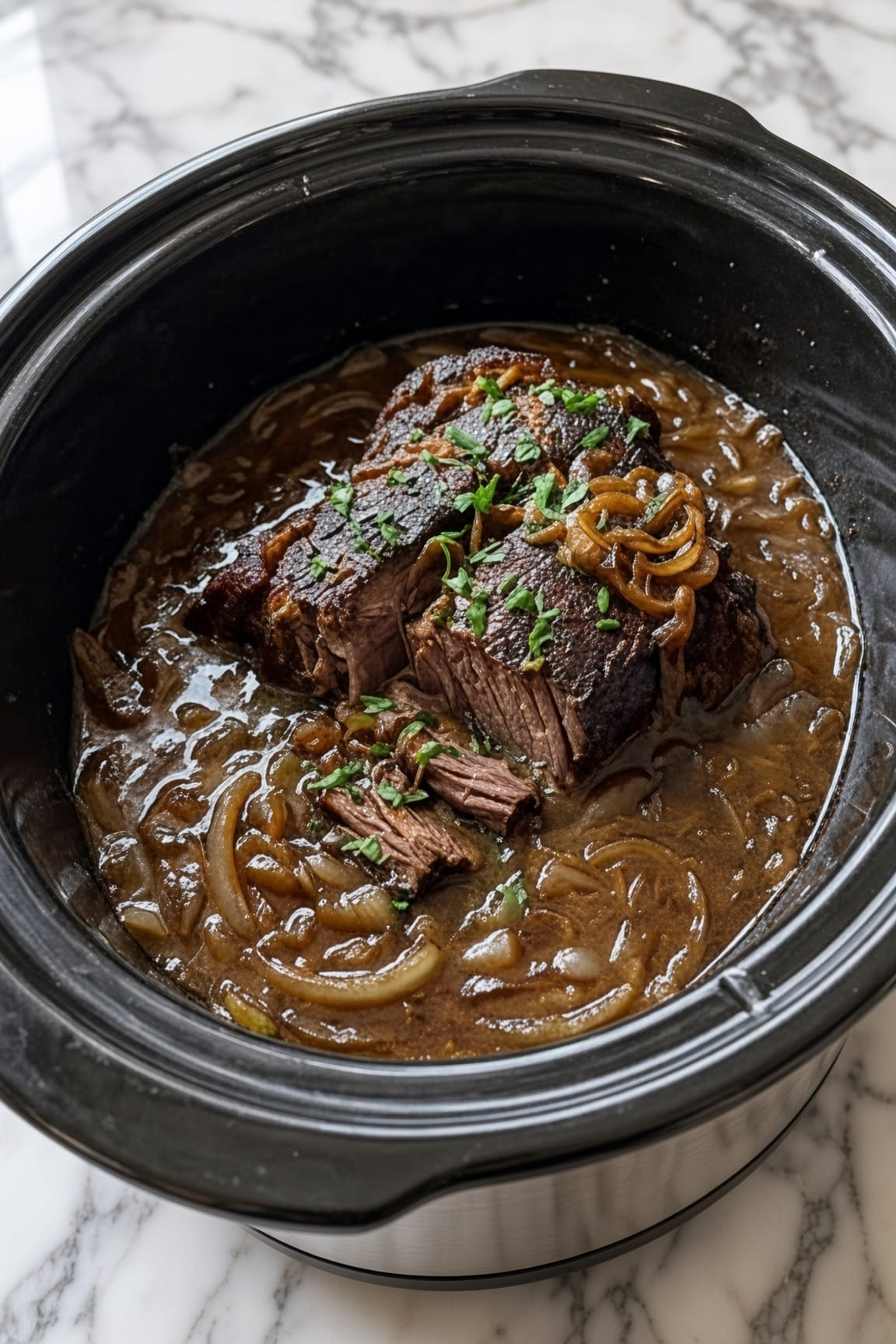 Slow Cooker French Onion Pot Roast