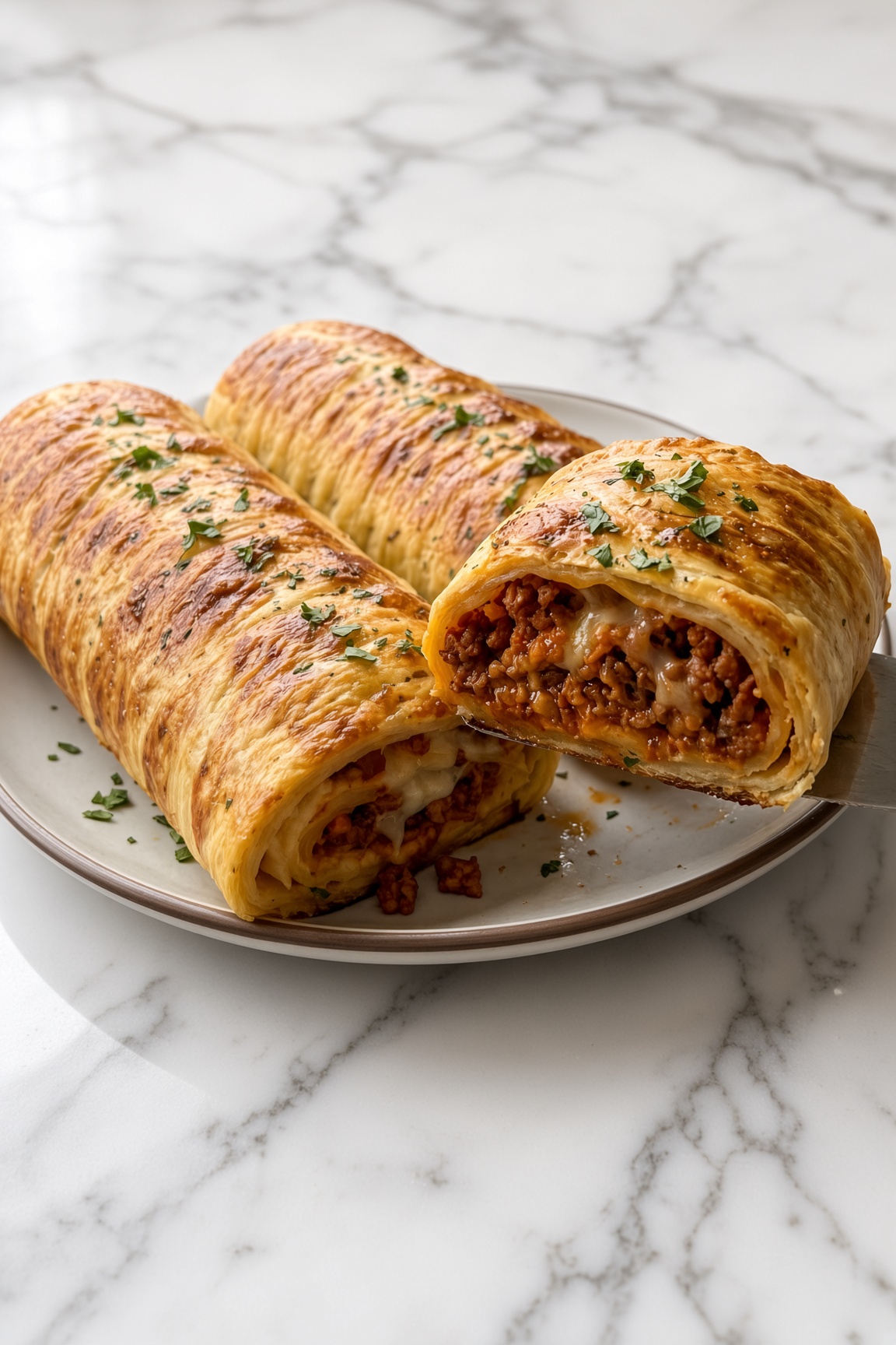 Oven-Baked Beef Crescent Squares