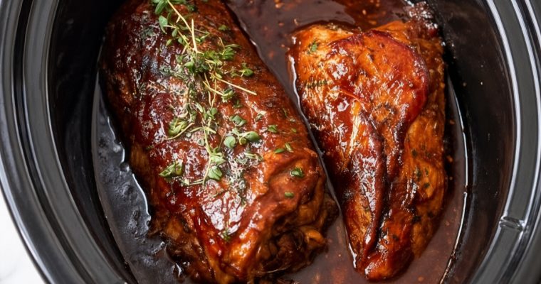 Slow Cooker Honey BBQ Pork Tenderloin