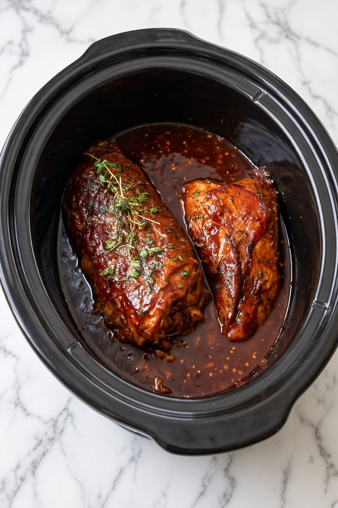 Slow Cooker Honey BBQ Pork Tenderloin
