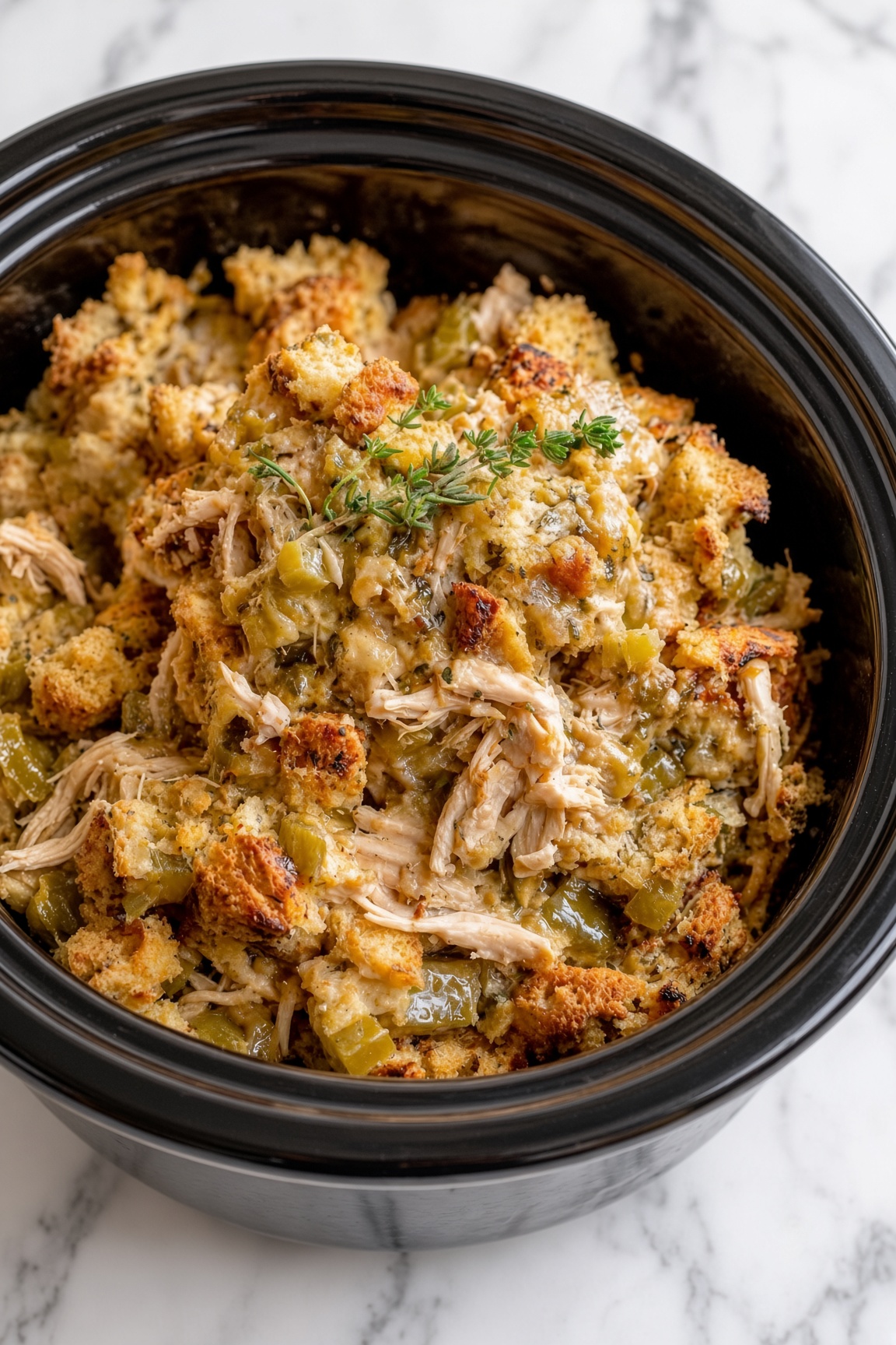 Slow Cooker Chicken and Stuffing