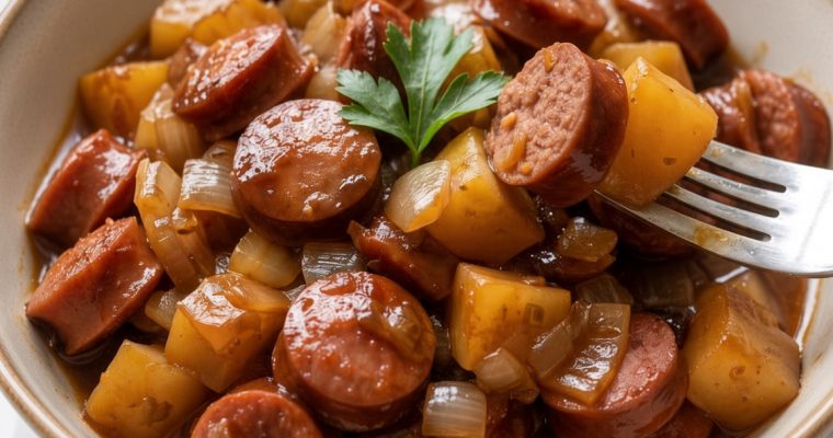 Slow Cooker Apple Kielbasa