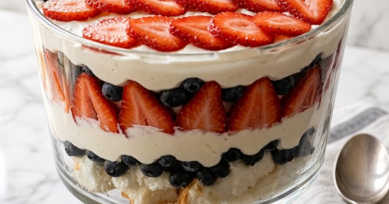Patriotic Berry Trifle