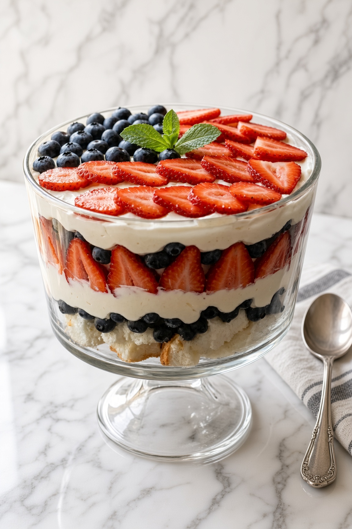 Patriotic Berry Trifle