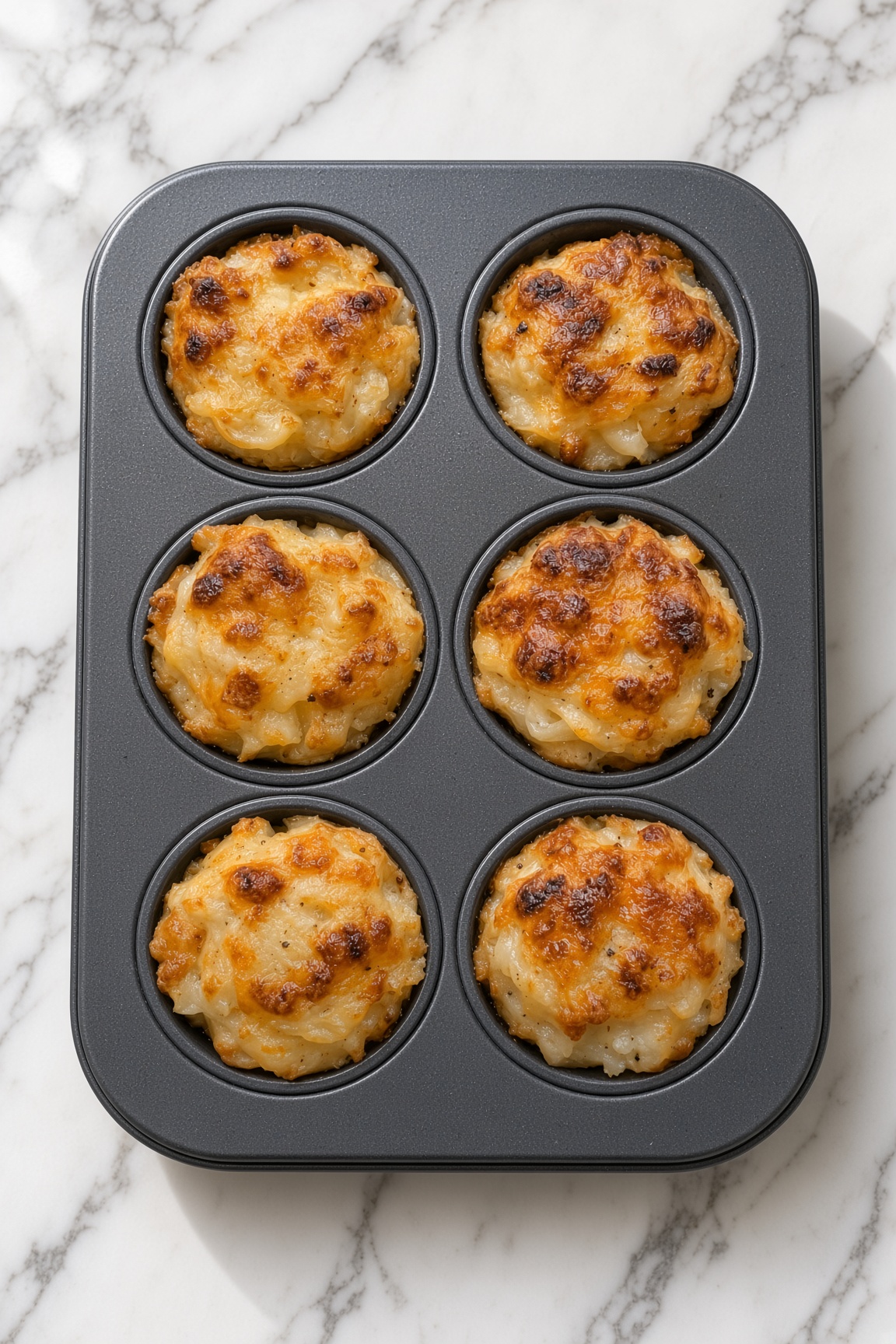 Sliced Potatoes in a Muffin Tin