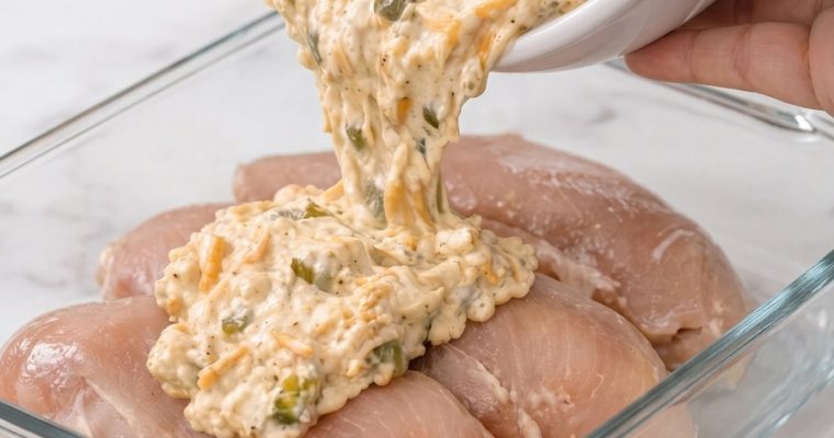 Creamy Green Chile Taco Baked Chicken