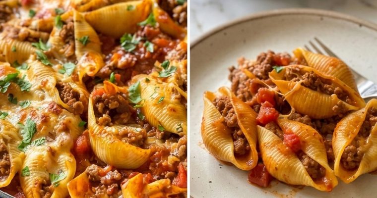 MEXICAN PASTA SHELLS WITH GROUND BEEF