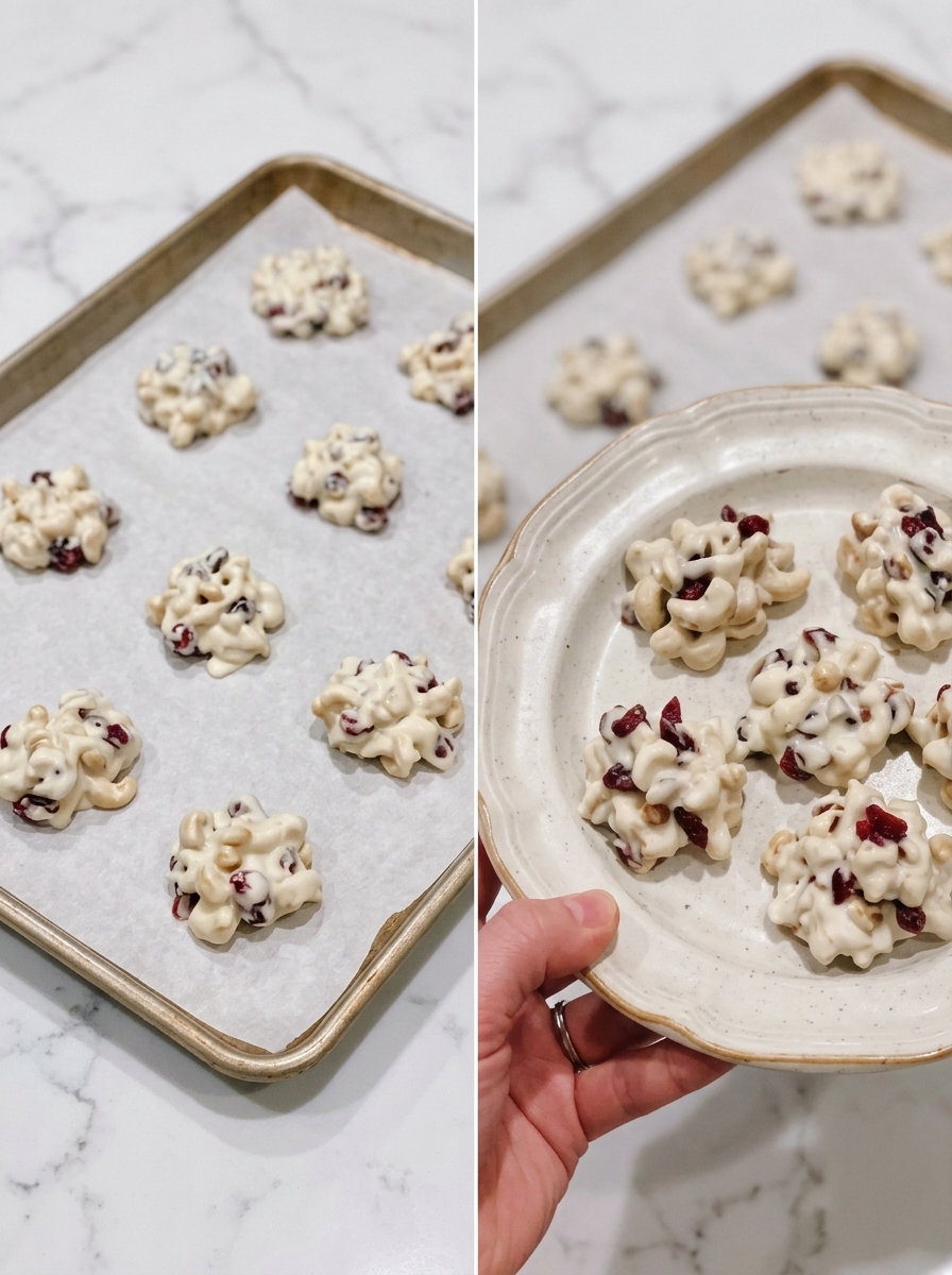 Amish White Cashew Clusters with Cranberries