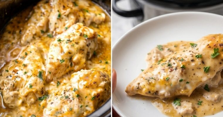 Slow Cooker Angel Chicken with Italian Dressing Mix