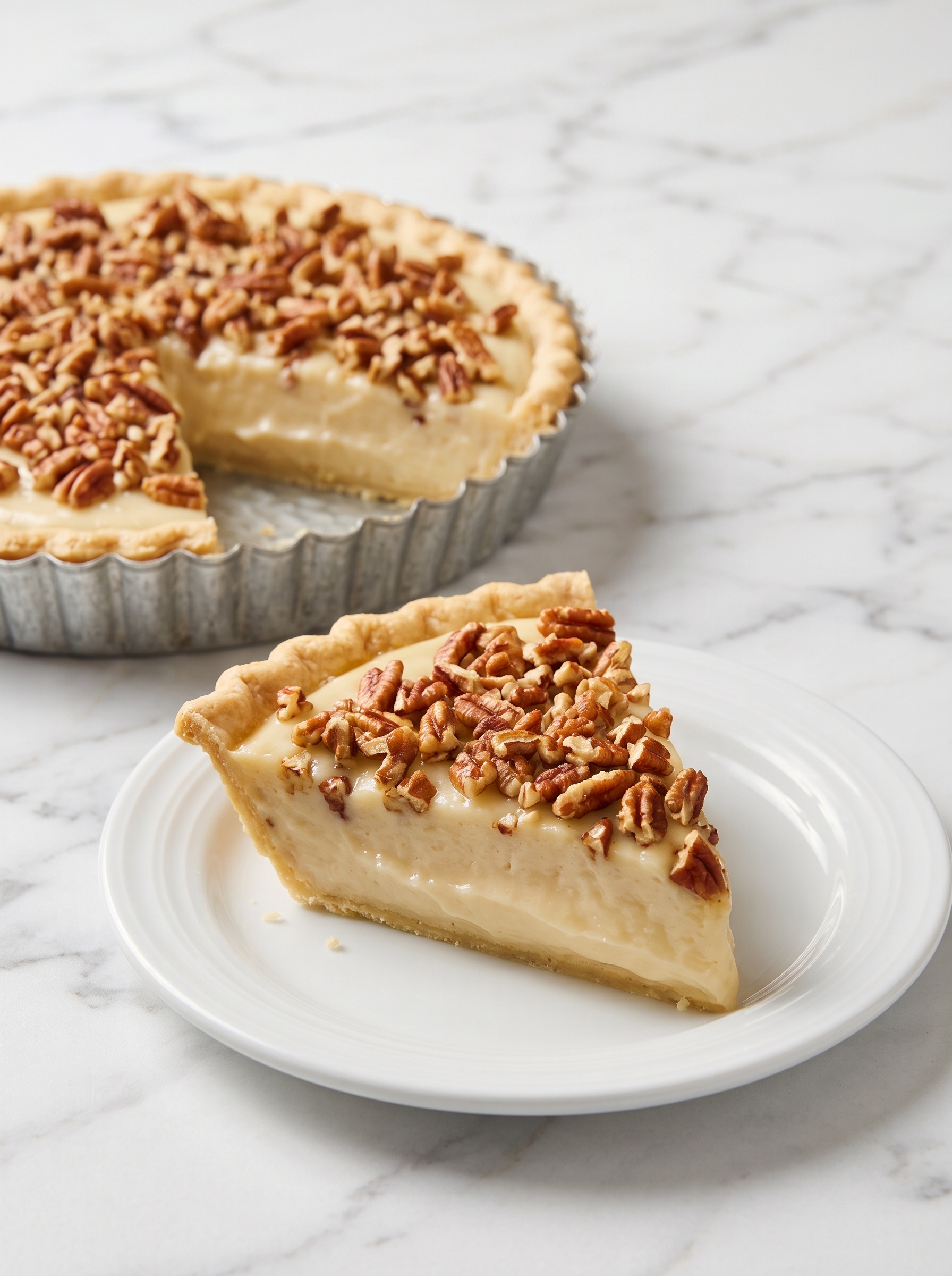No-Bake Pecan Cream Pie