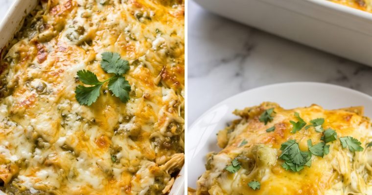 Chile Verde Chicken Tamale Casserole
