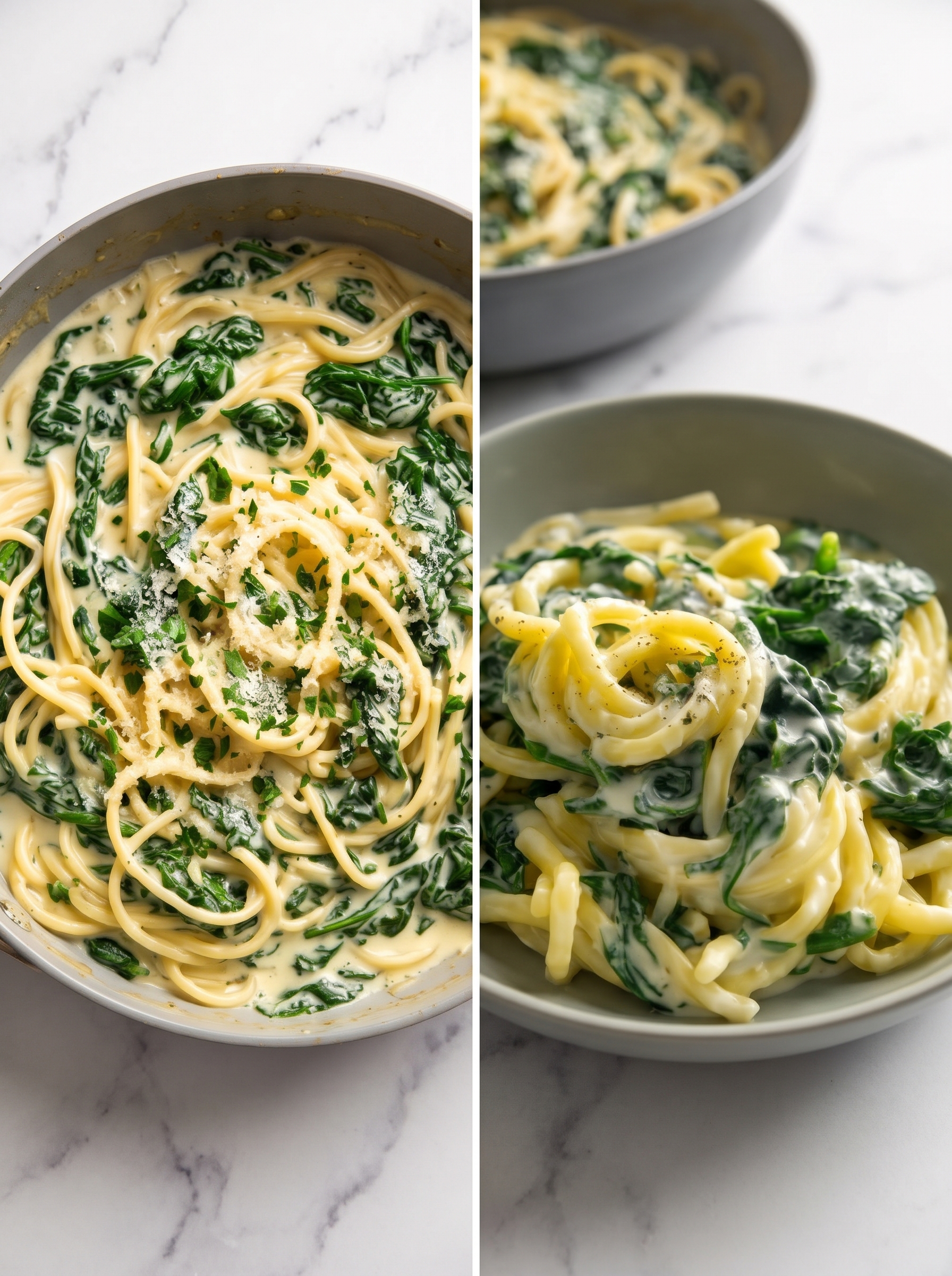 Creamed Spinach Pasta