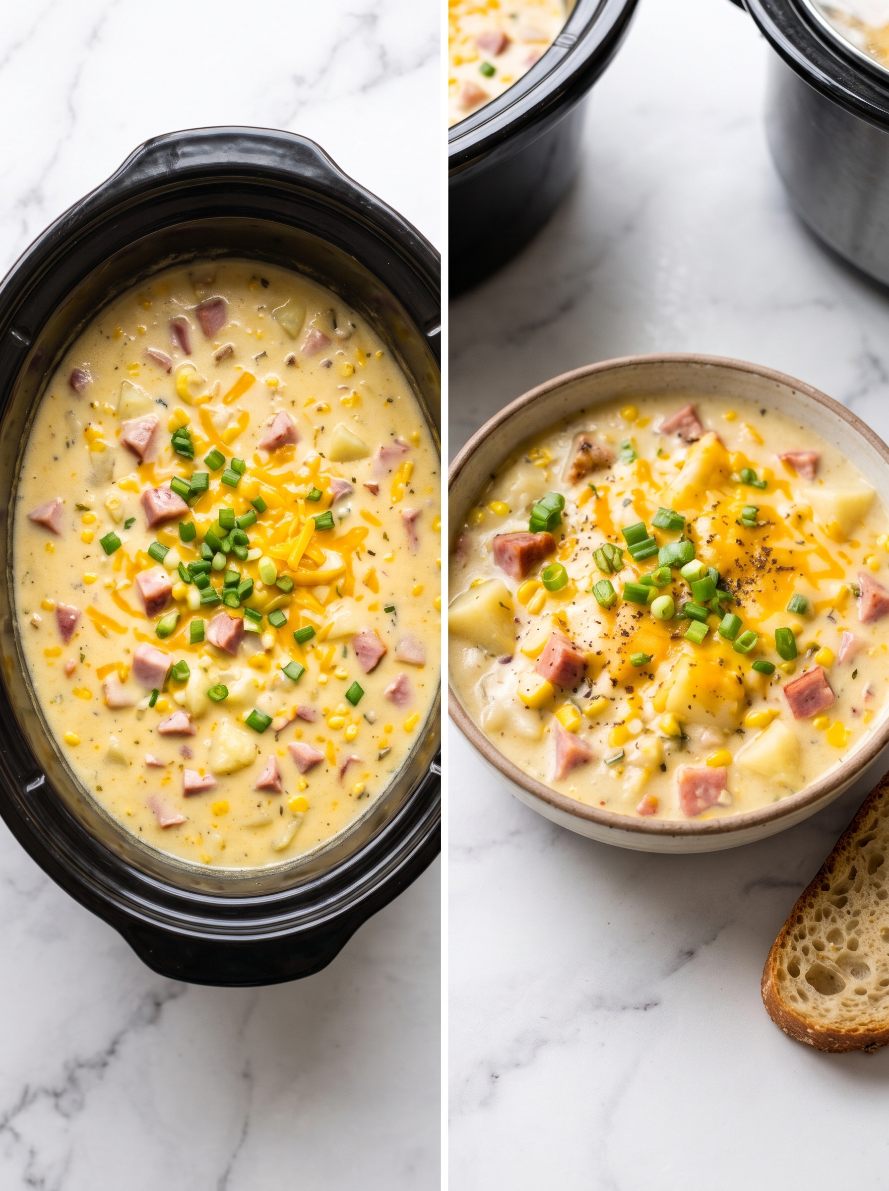 Slow Cooker Potato Ham Chowder