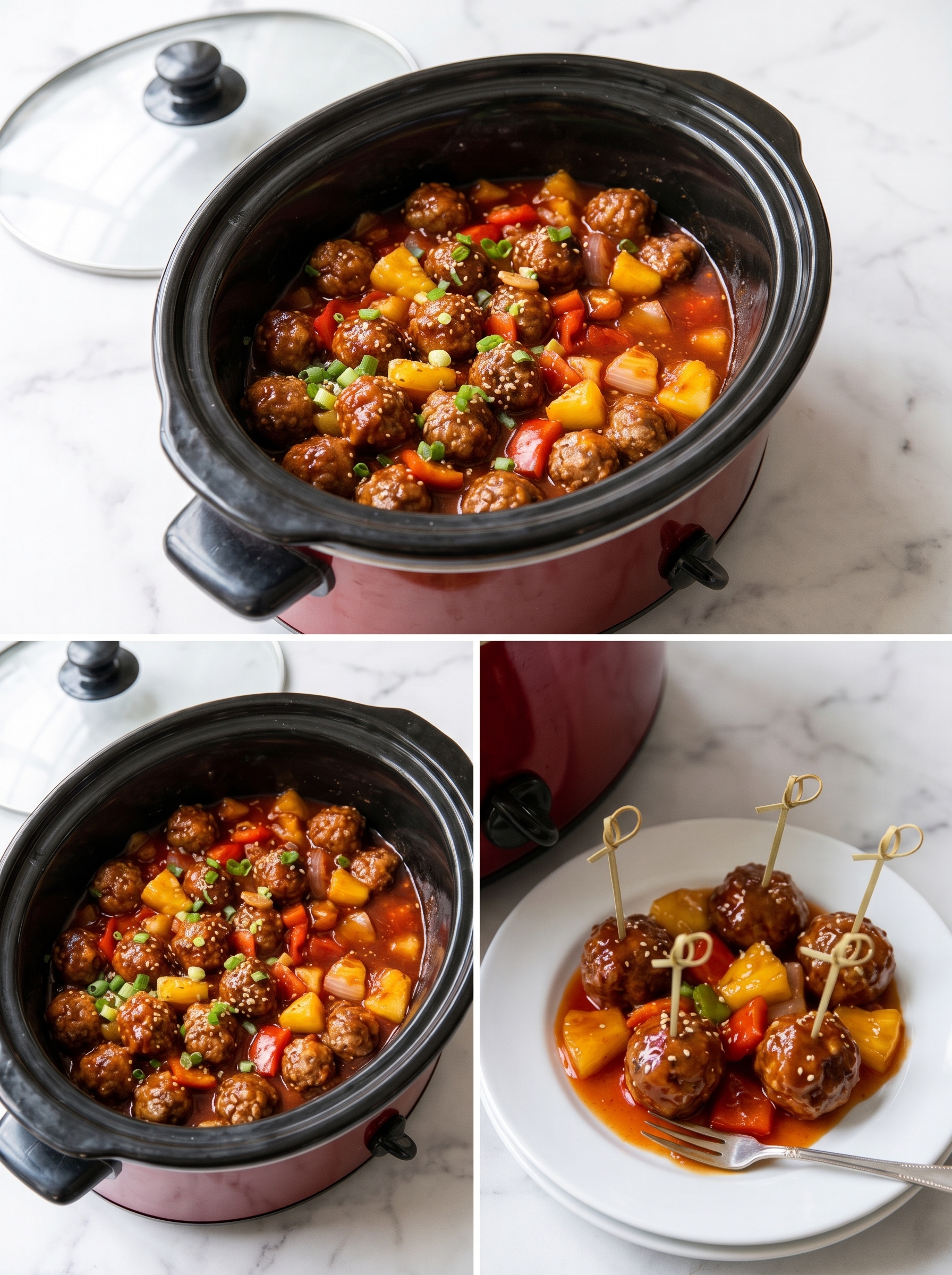 Crockpot Sweet and Sour Meatballs